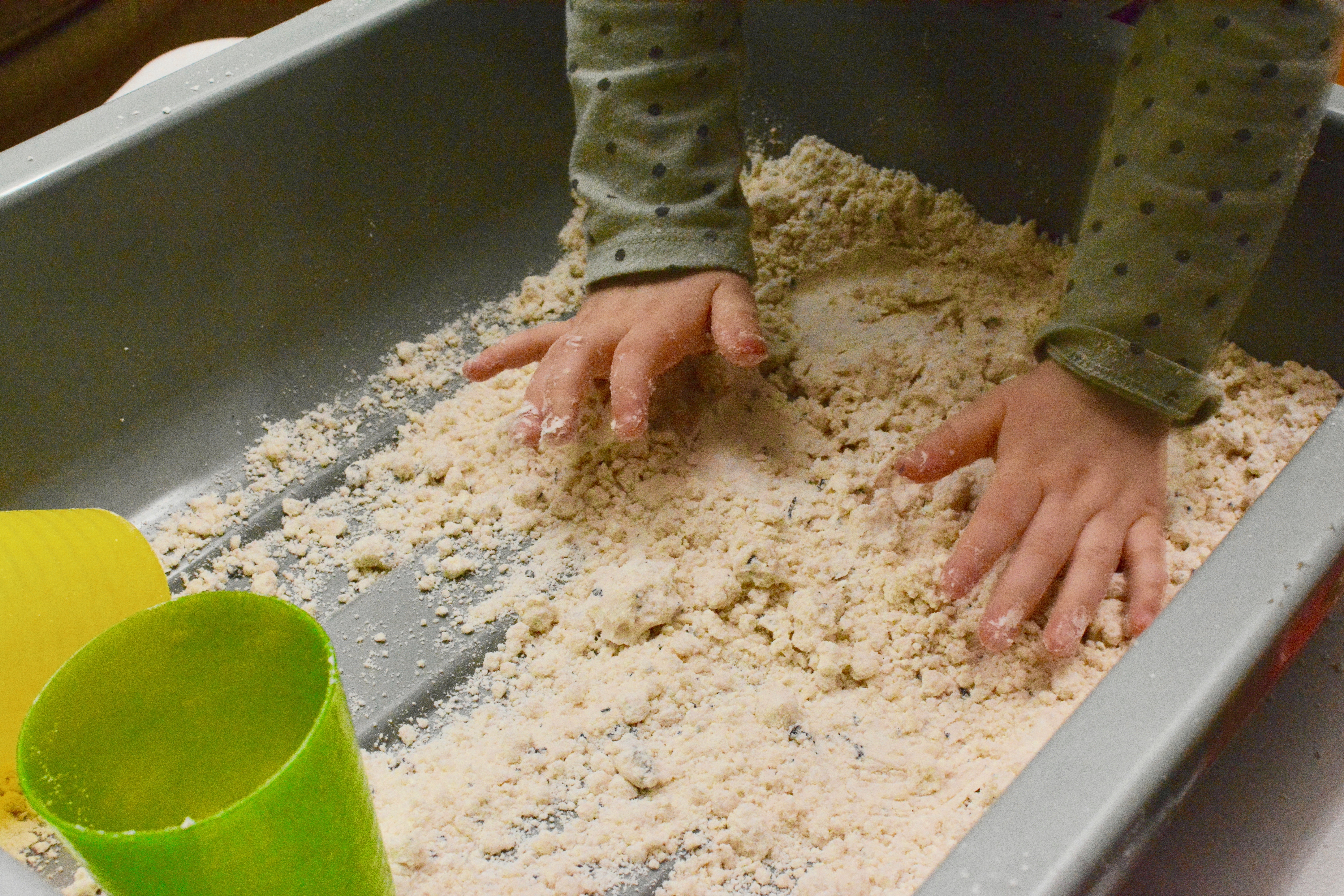 2 Ingredient Moon Sand Indoor Activity for Children
