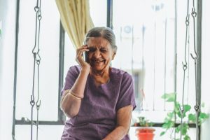 Woman on phone call